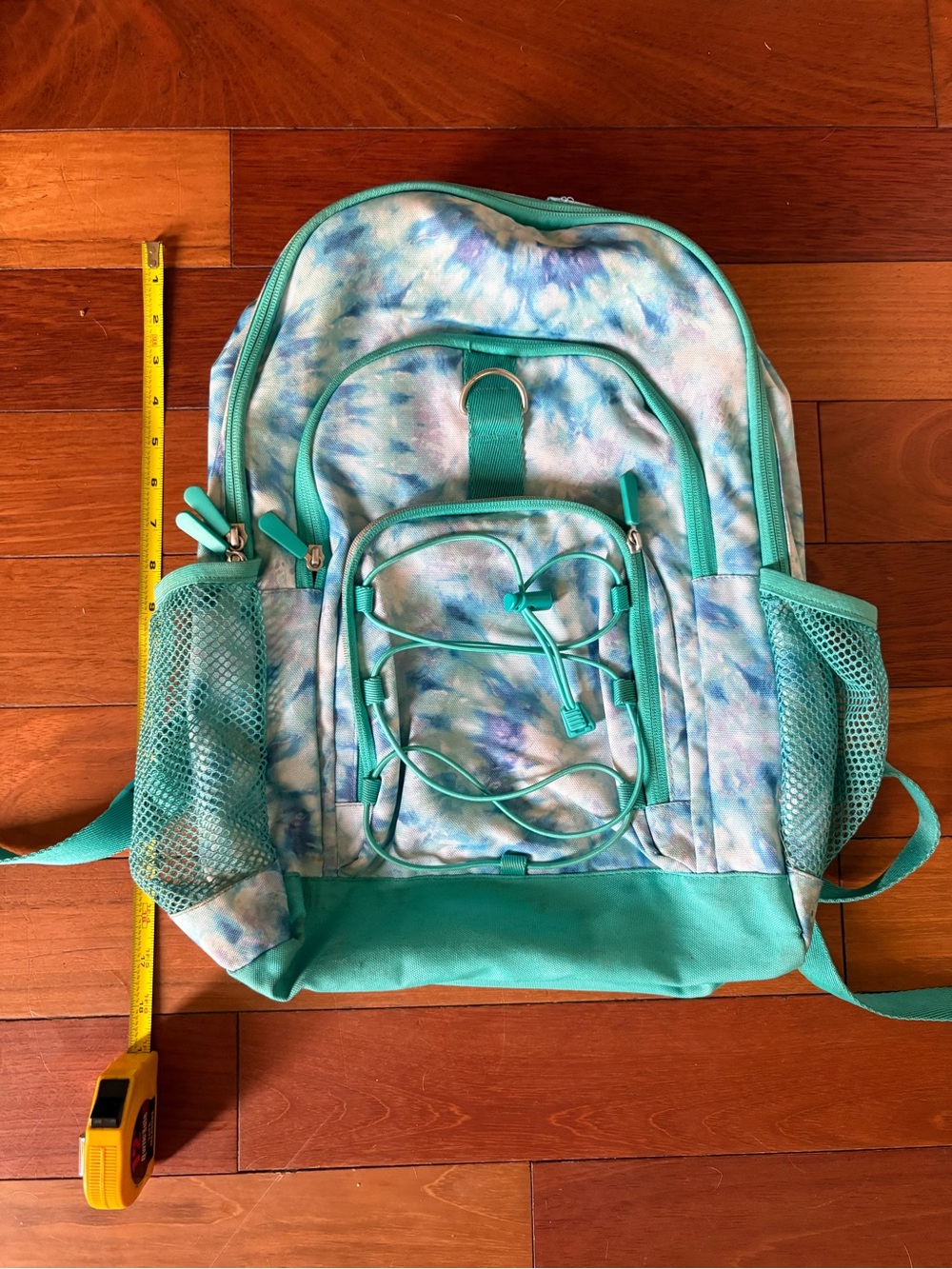 Pottery Barn Teen Aqua Tie-Dye Backpack with Teal Trim